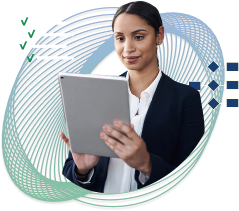 Woman on tablet